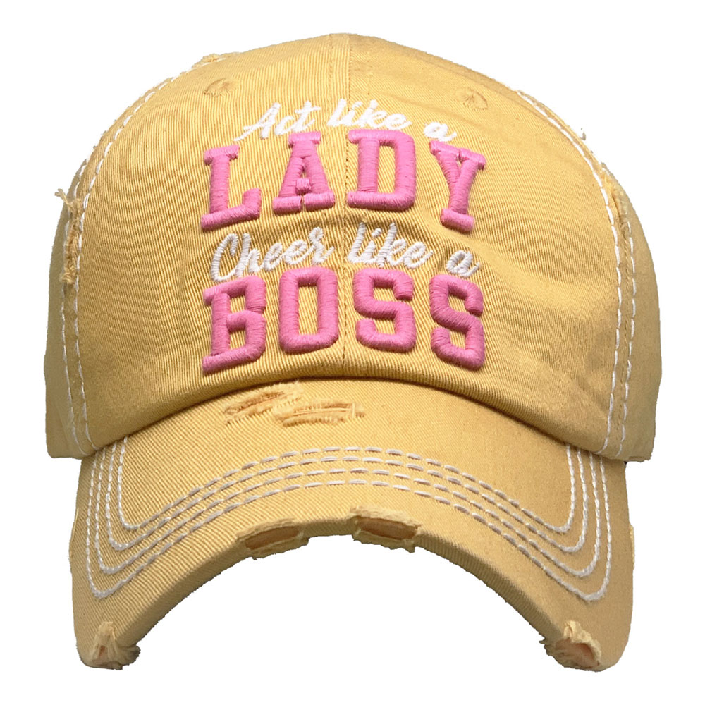 Lady Boss Washed Vintage Ball Cap