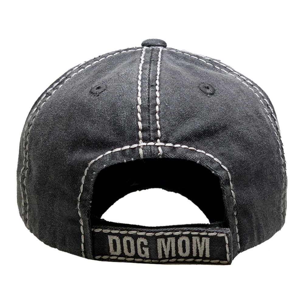 "World's Best Dog Mom" Washed Vintage Ball Cap - Image 3