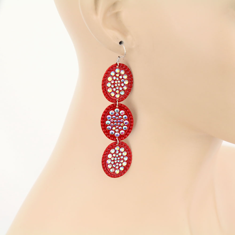 Casting Stone Drop Dangle Earrings - Image 2