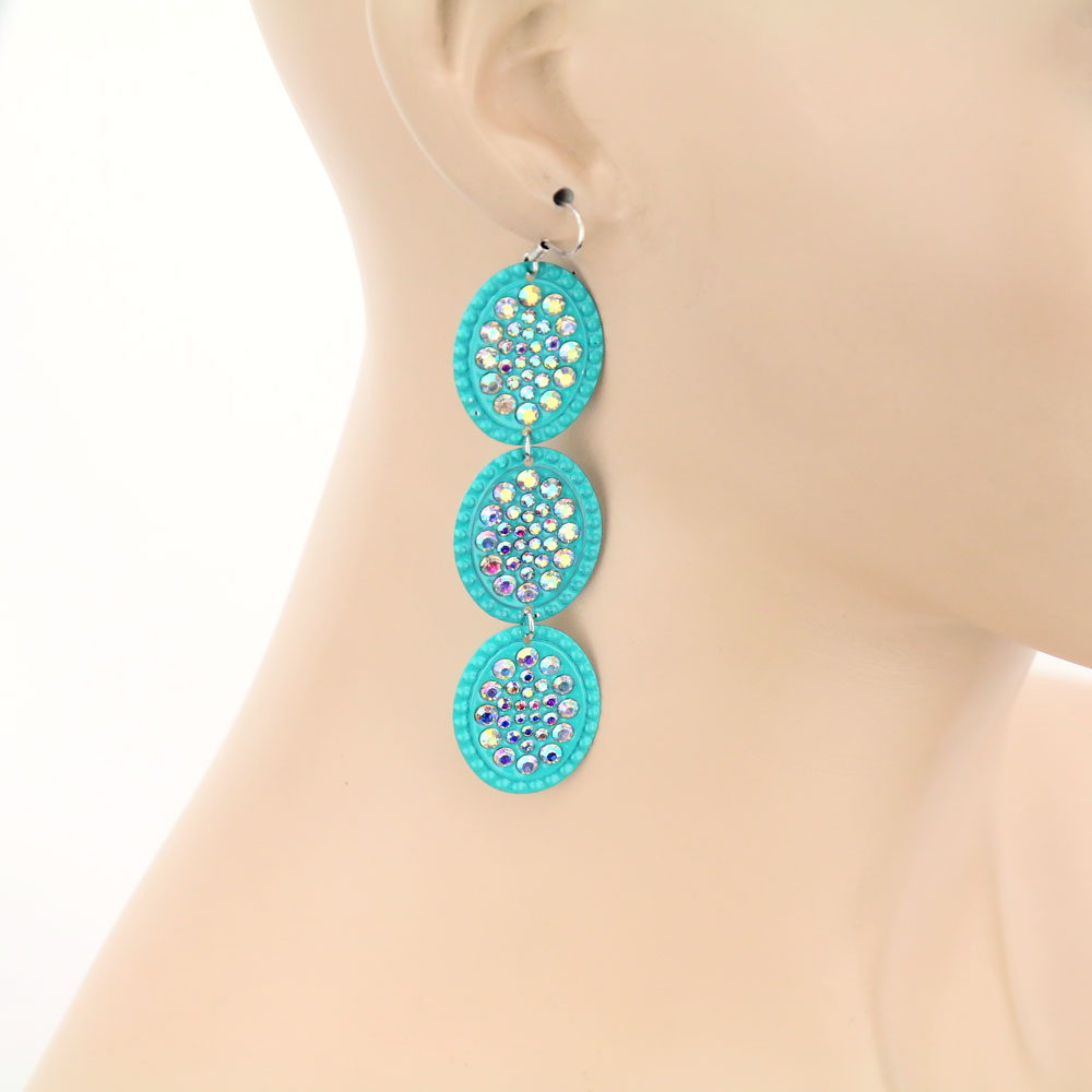 Casting Stone Drop Dangle Earrings - Image 2