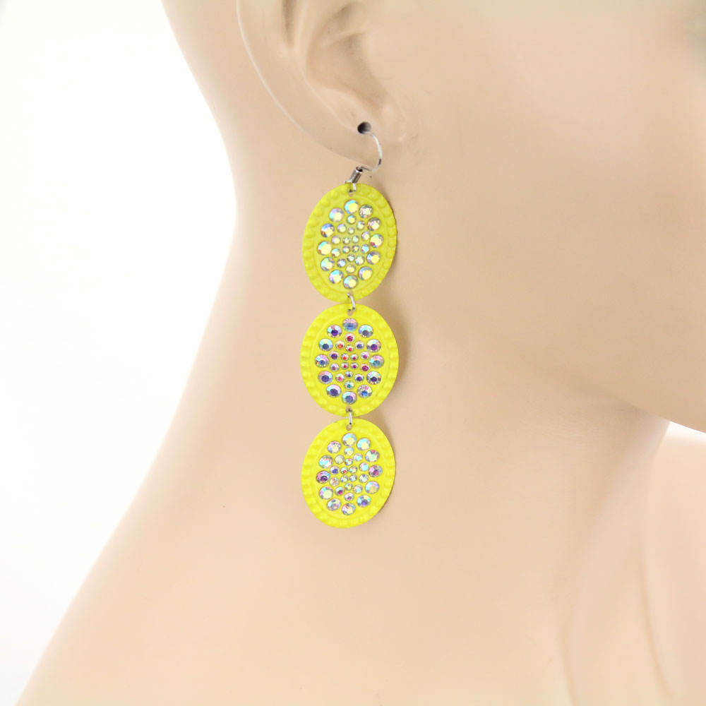 Casting Stone Drop Dangle Earrings - Image 2