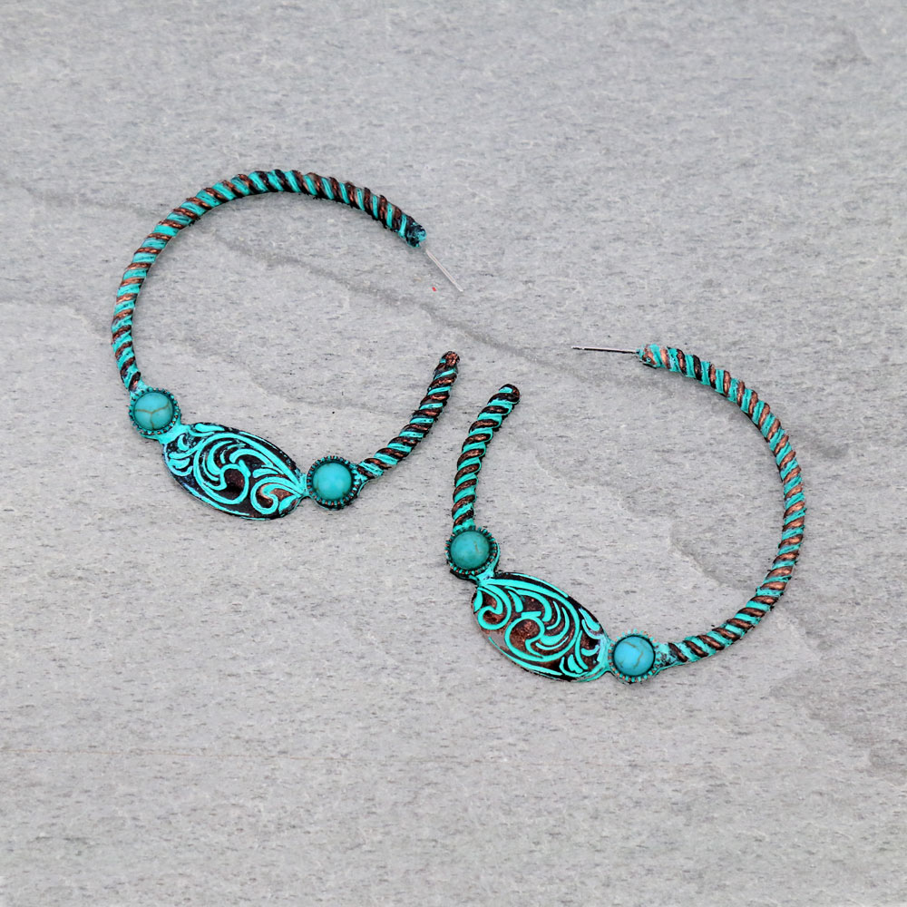 Western Style Hoop Earrings