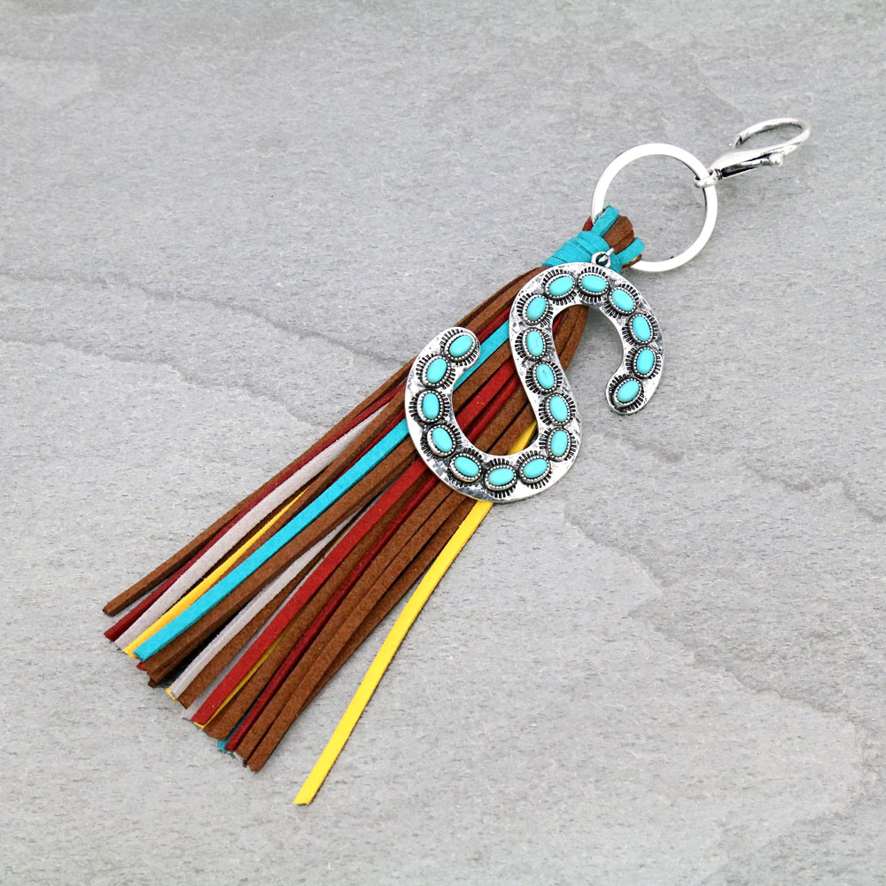Initial "S" Pendant Tassel Keychain - Image 2