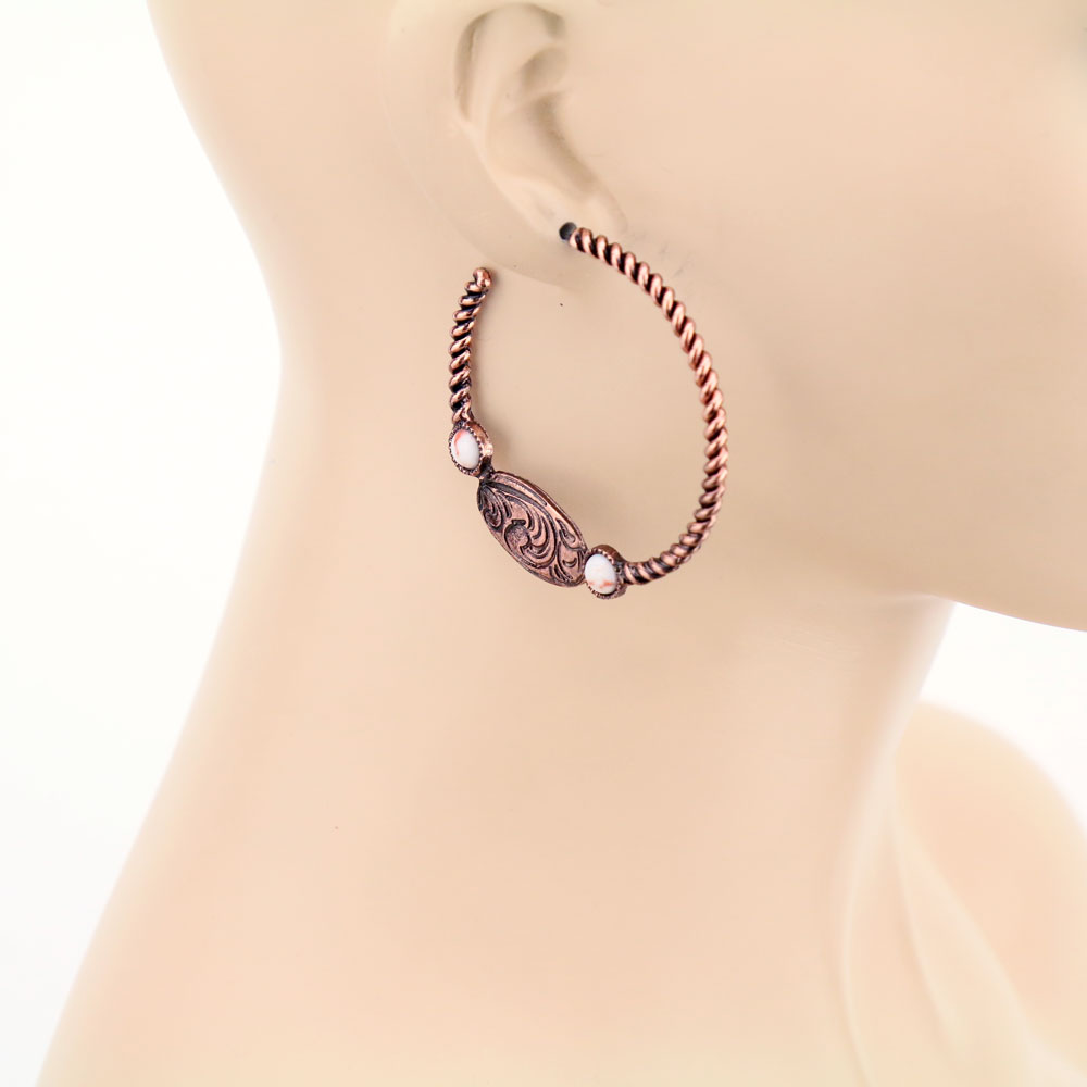 Western Style Hoop Earrings - Image 2