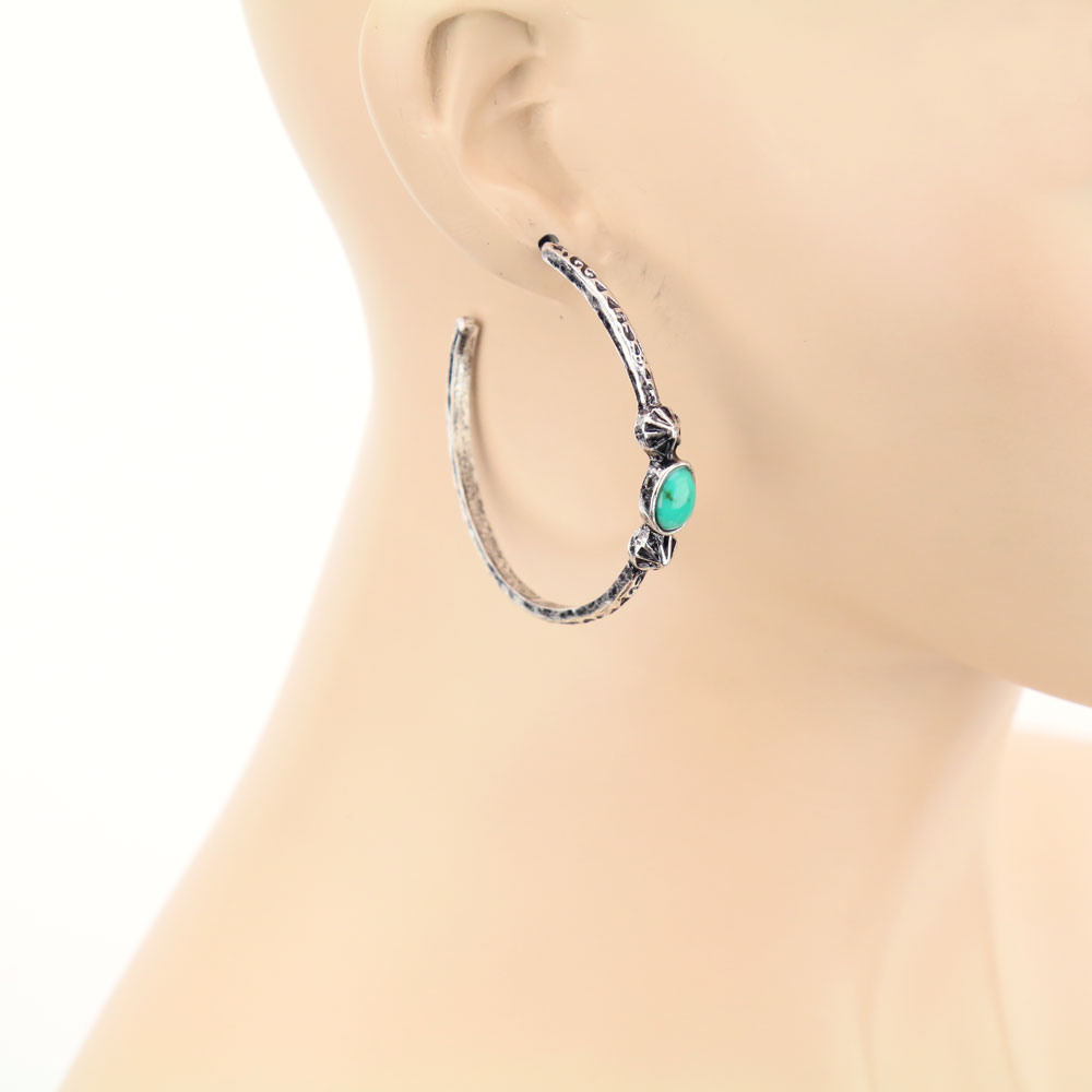 Western Style Hoop Earrings - Image 2