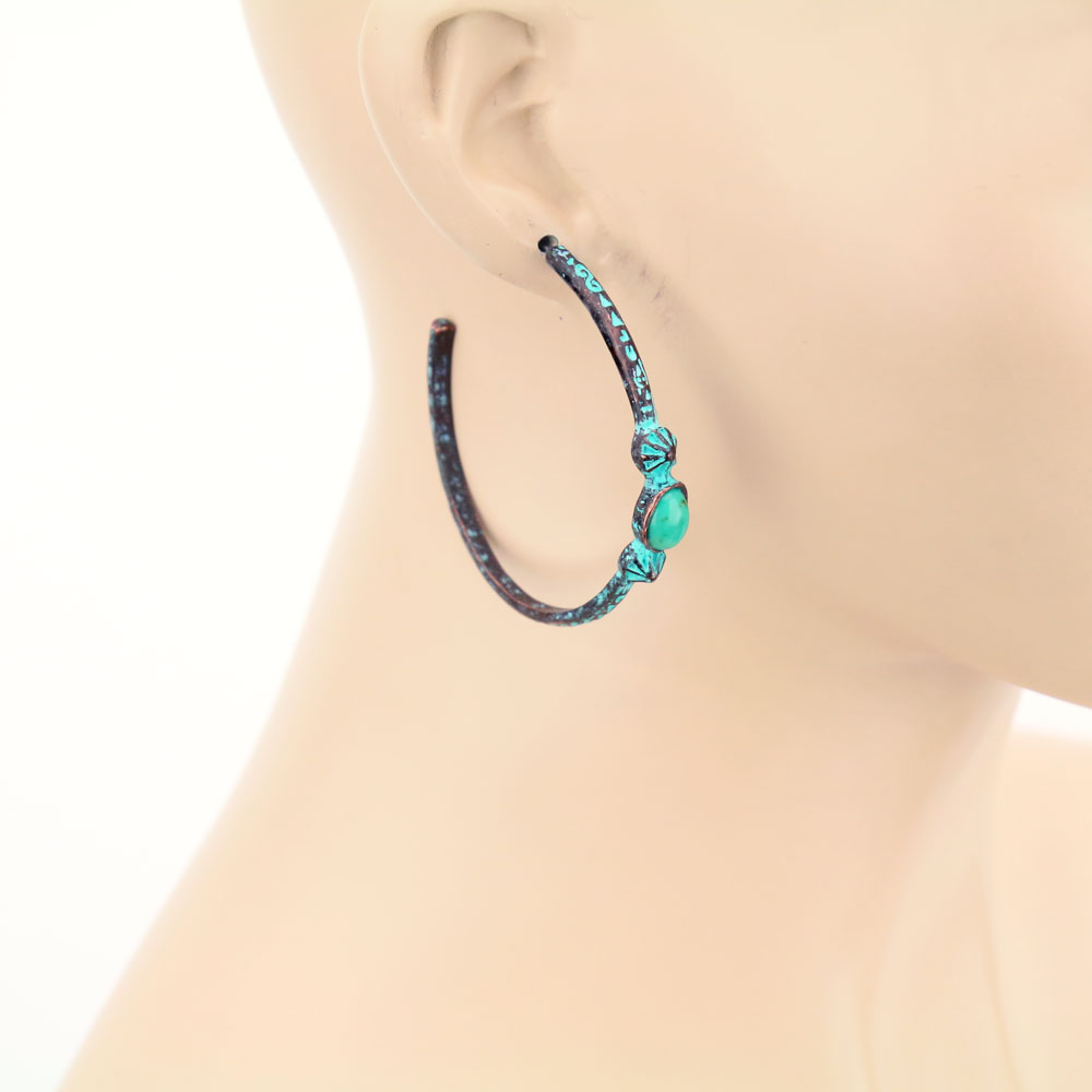 Western Style Hoop Earrings - Image 2