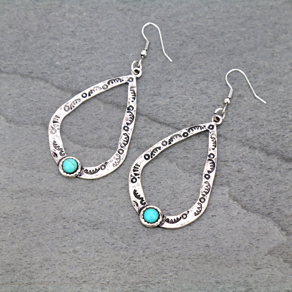 Western Teardrop Dangle Earrings