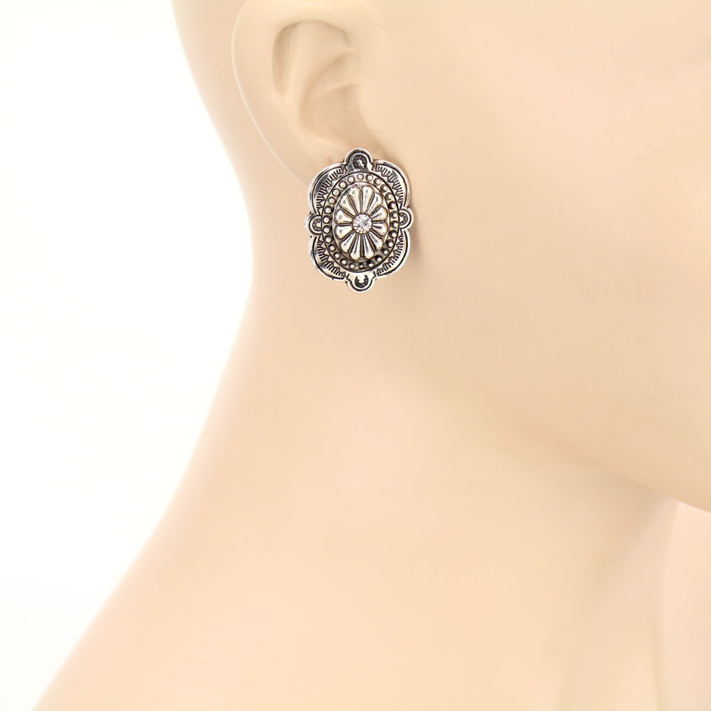 Concho Stud Earrings - Image 2