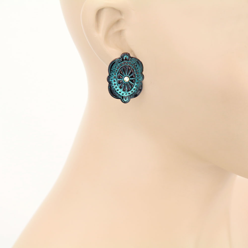 Concho Stud Earrings - Image 2