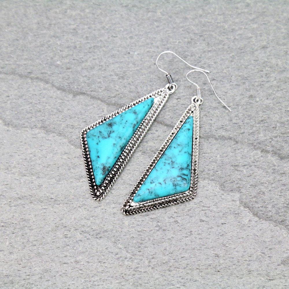 Scalene Stone Dangle Earrings