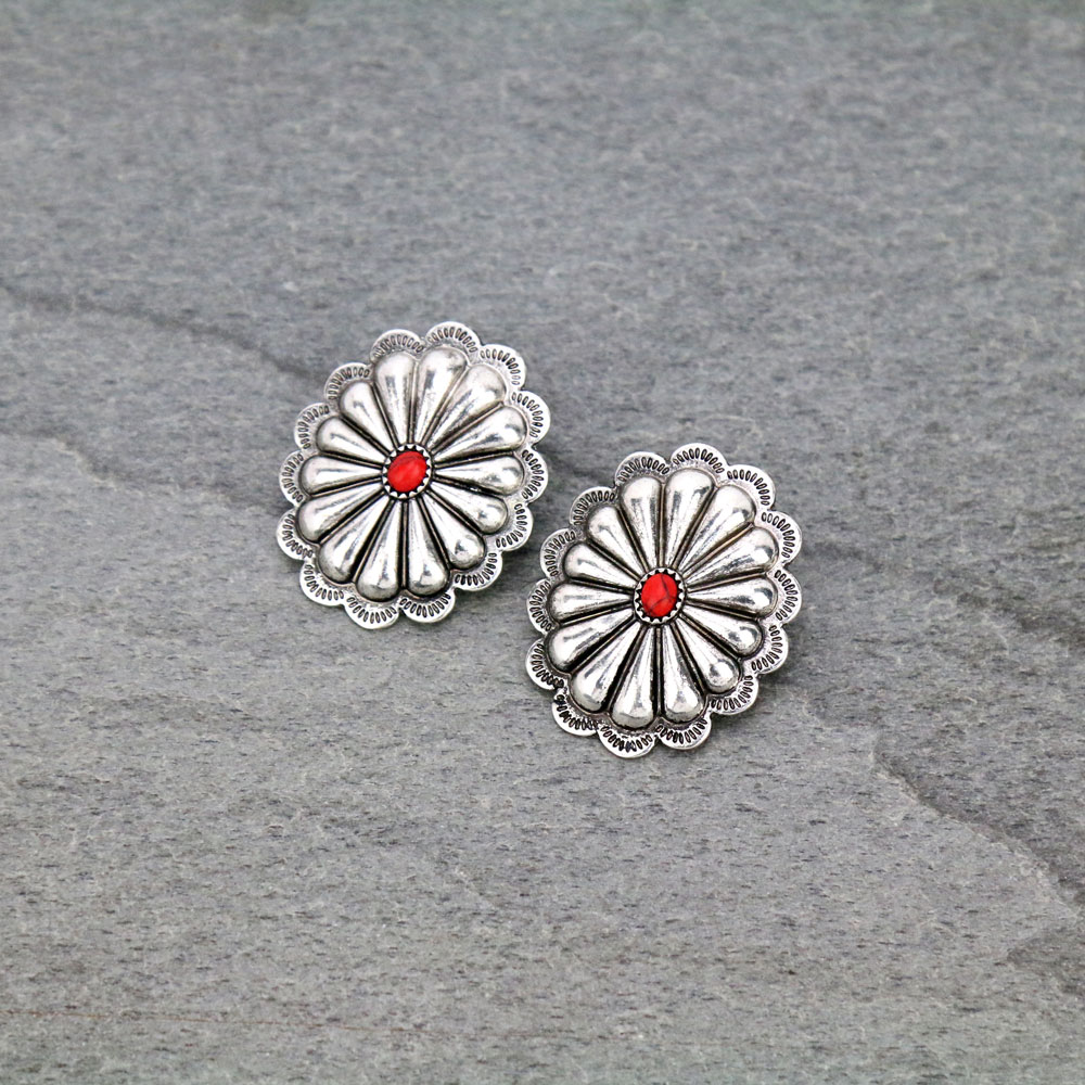 Concho Stud Earrings