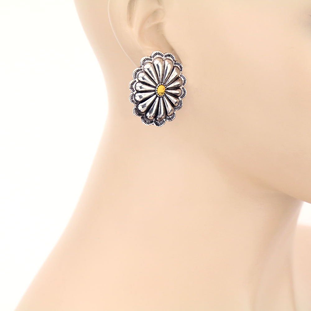 Concho Stud Earrings - Image 2