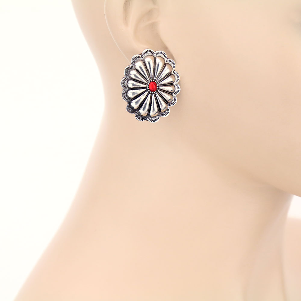 Concho Stud Earrings - Image 2
