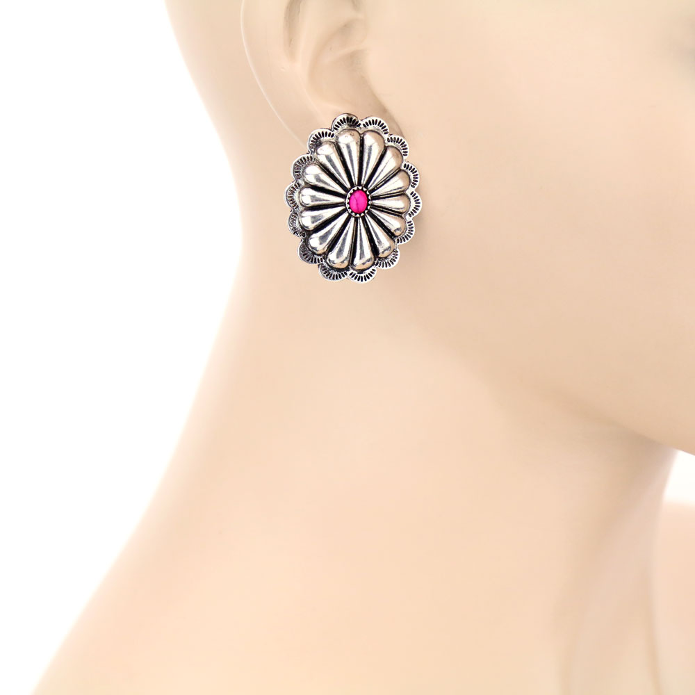 Concho Stud Earrings - Image 2