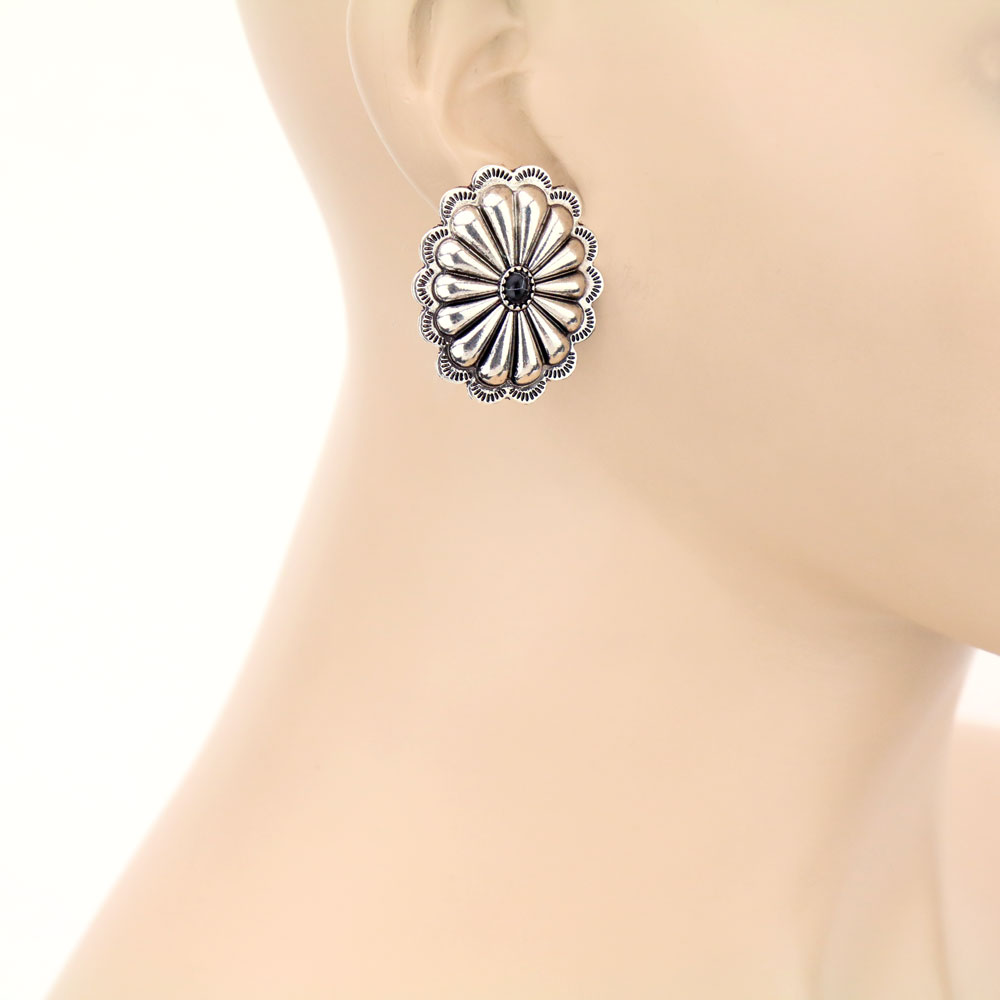 Concho Stud Earrings - Image 2