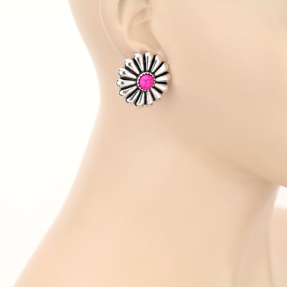 Concho Stud Earrings - Image 2