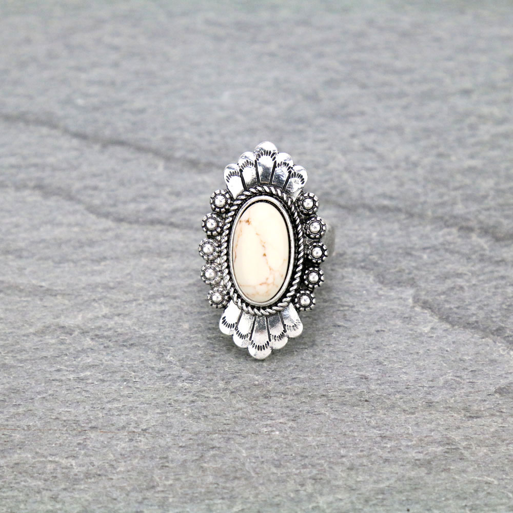 Western Stone Stretch Ring