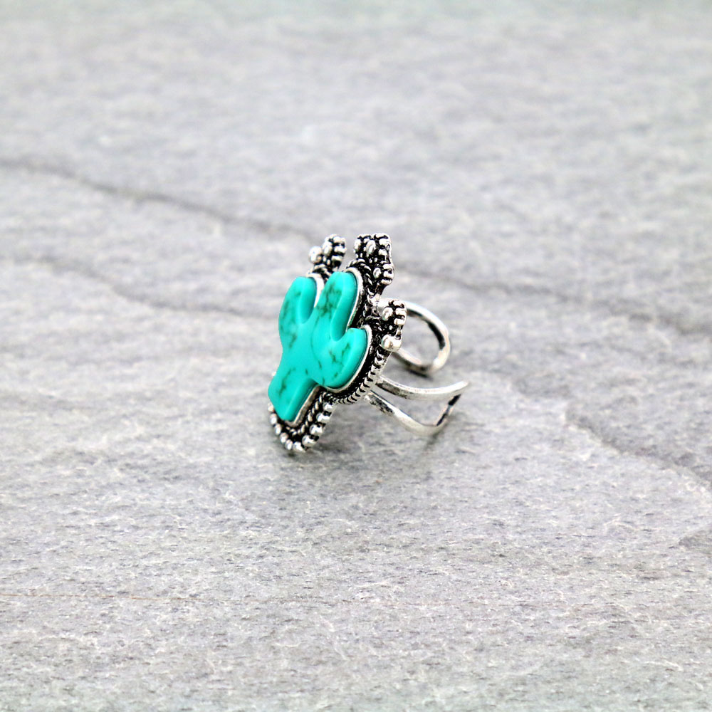 Cactus Stone Cuff Ring - Image 2