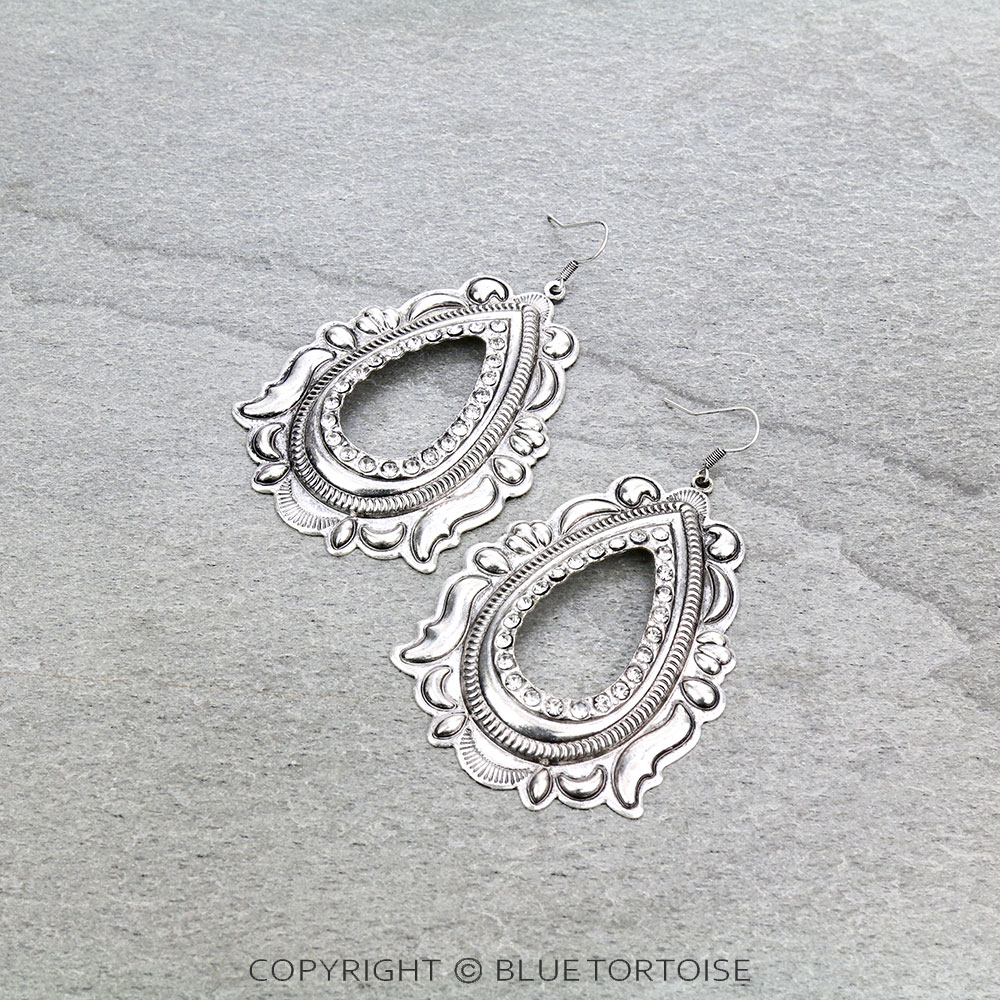 Western Concho Dangle Earrings