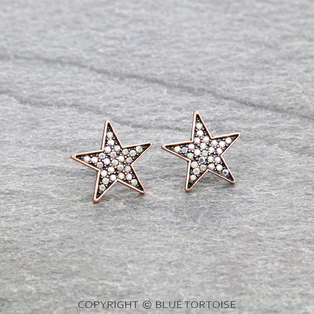 Star Stone Stud Earrings