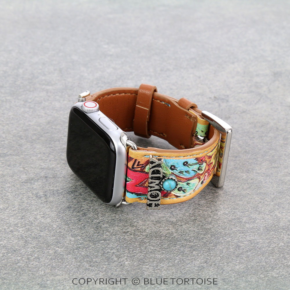 Large Western Design Leather Apple Watch Band - Image 2