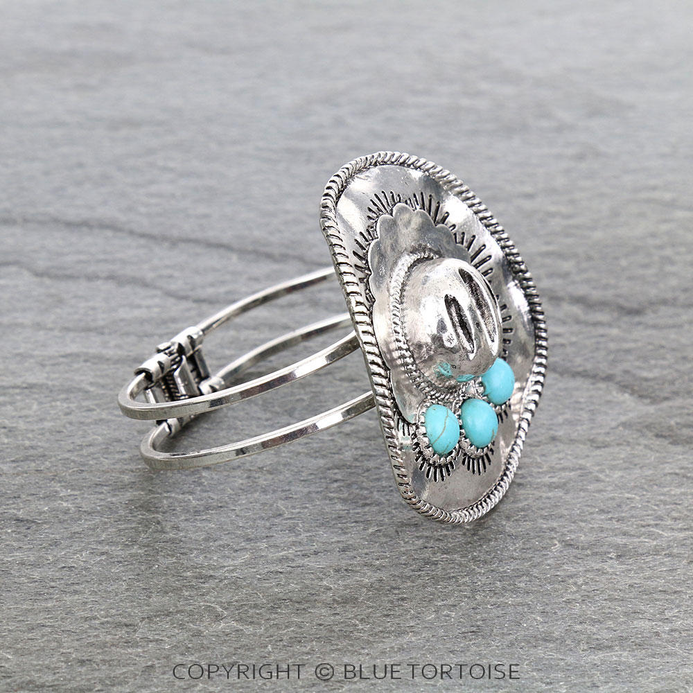 Western Cowboy Hat Hinge Bracelet - Image 2