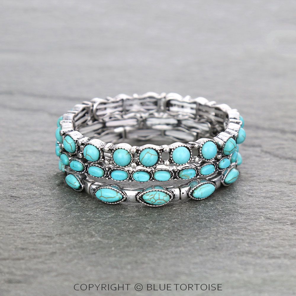 Western Design Stone Stackable Bracelet