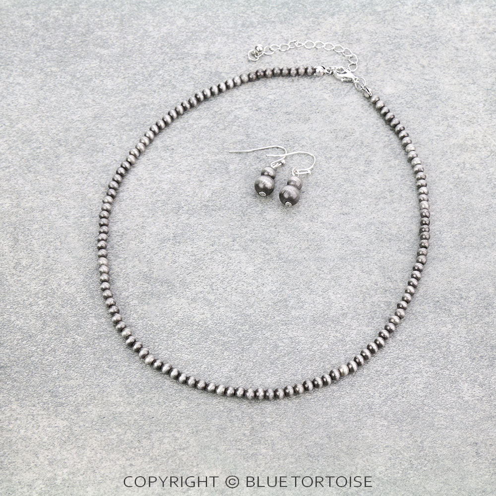 Western Navajo Style Pearl Necklace Set
