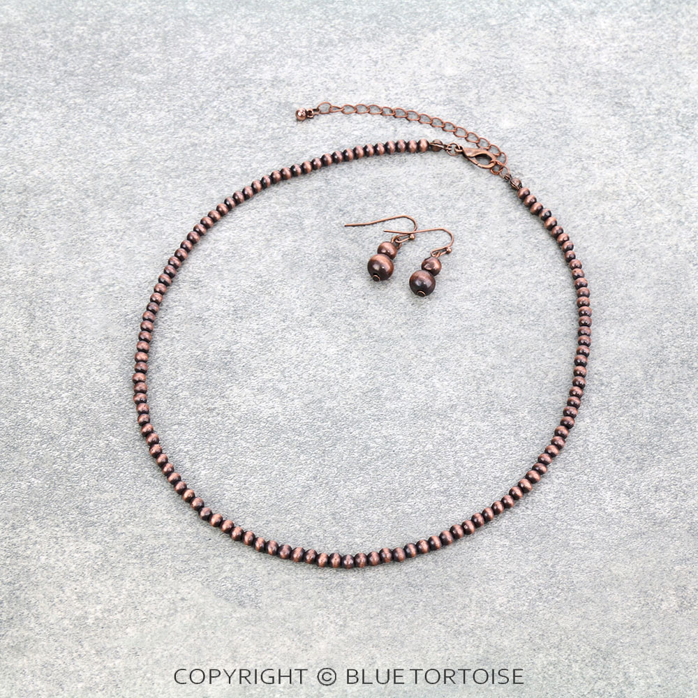 Western Navajo Style Pearl Necklace Set