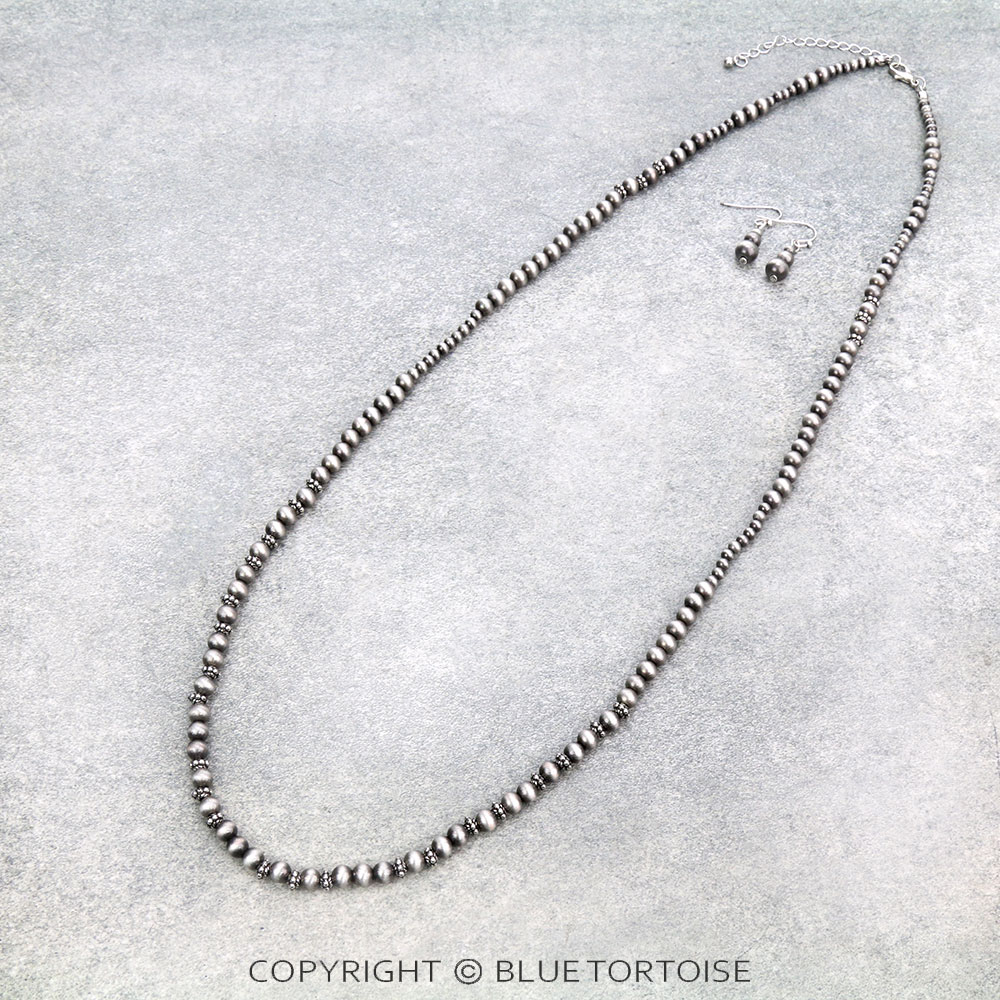 Western Navajo Style Pearl Necklace Set