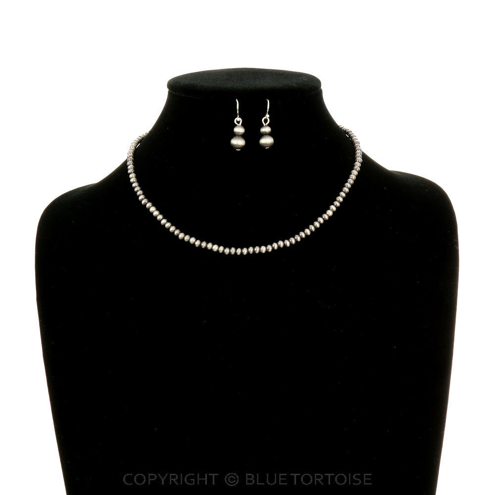 Western Navajo Style Pearl Necklace Set - Image 2