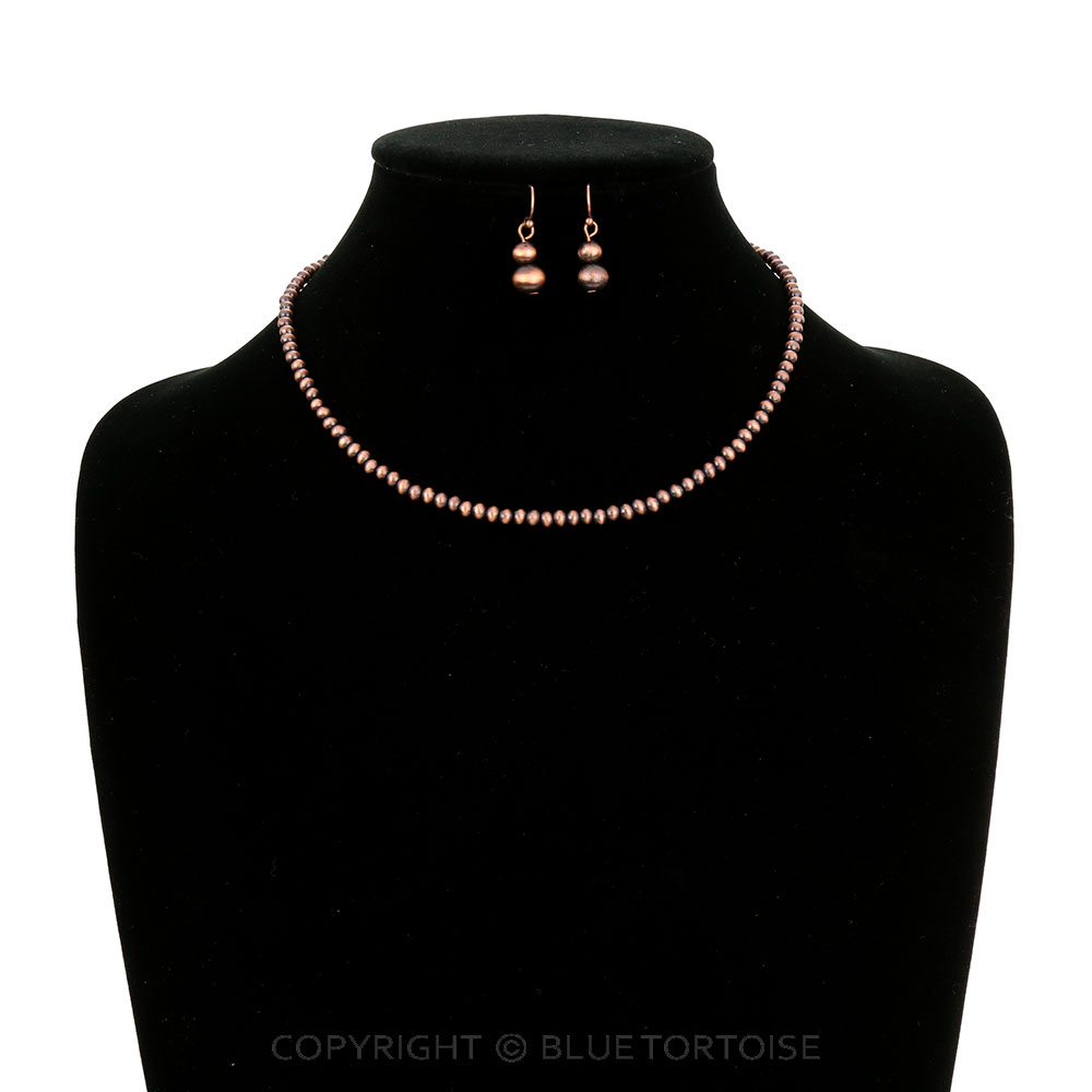 Western Navajo Style Pearl Necklace Set - Image 2