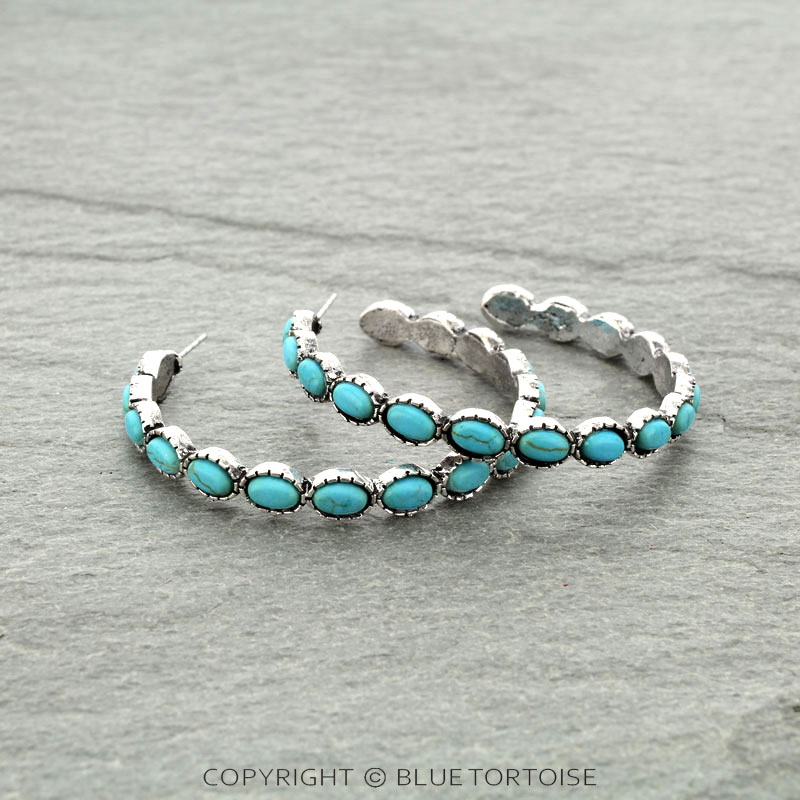 Western TQ Semi Hoop Earrings