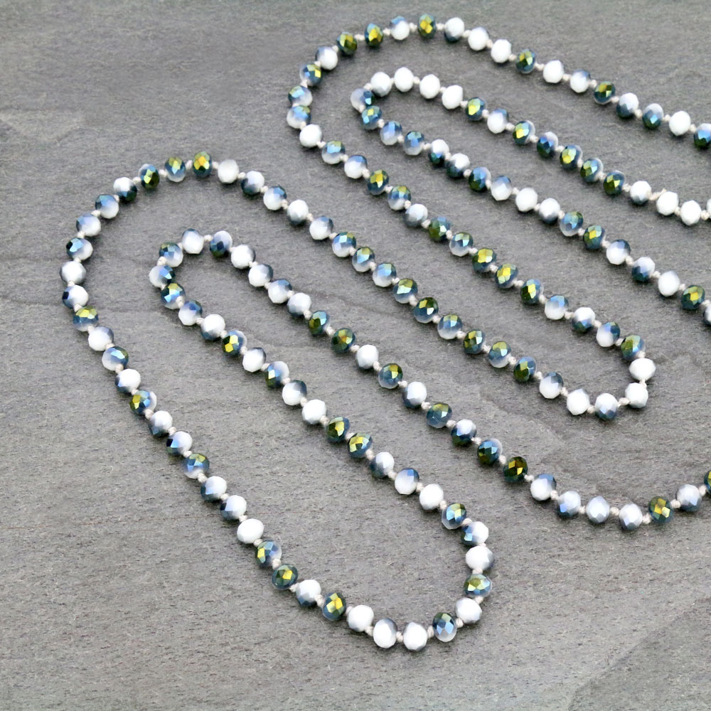 60" Endless Crystal Bead Necklace