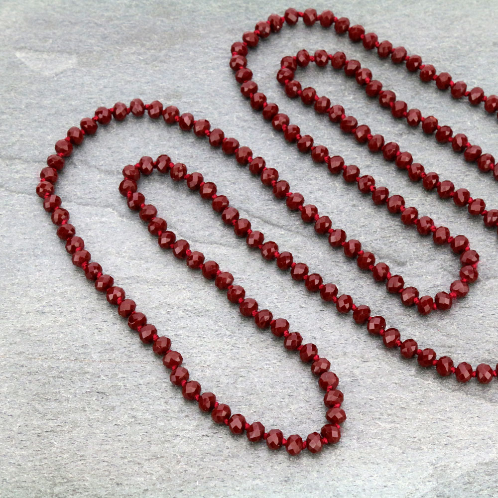 60" Endless Crystal Bead Necklace
