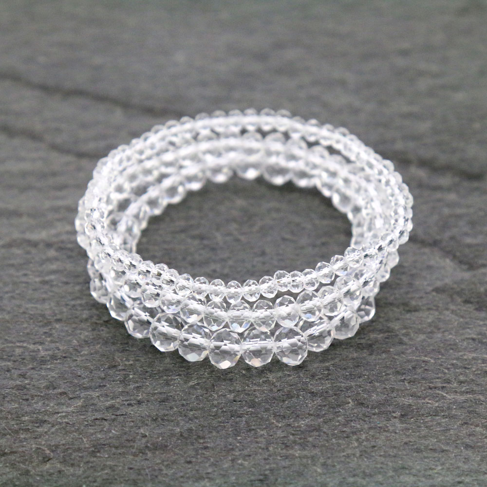 Small Crystal Bead Stackable Stretch Bracelet