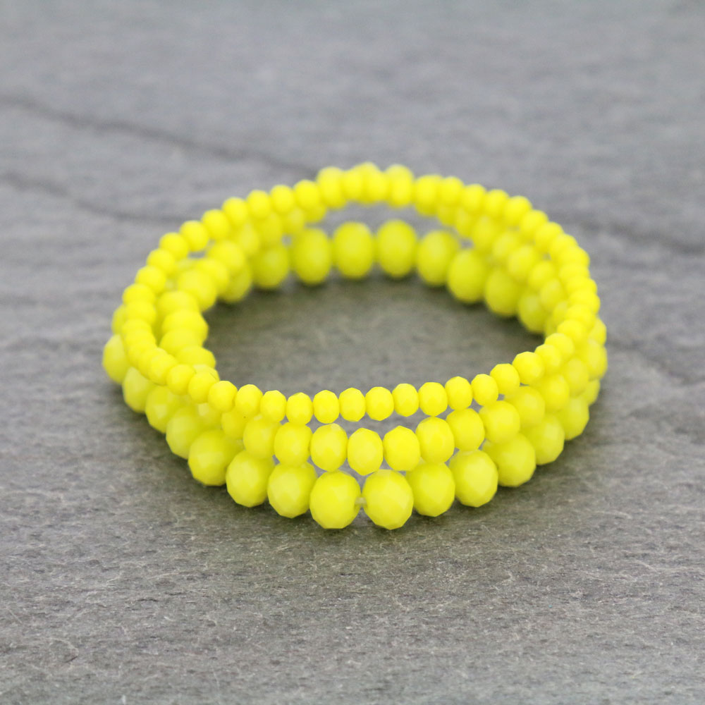 Small Crystal Bead Stackable Stretch Bracelet
