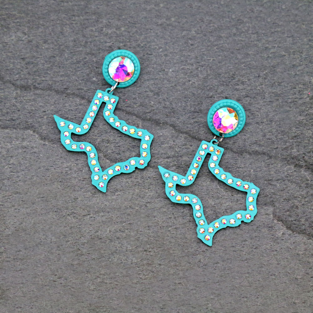 Texas Map Stud Earrings