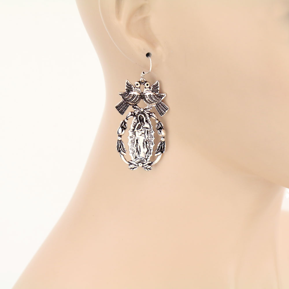 Mother of Guadalupe Dangle Earrings - Image 2