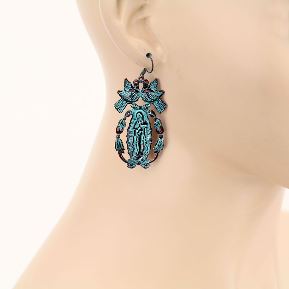 Mother of Guadalupe Dangle Earrings - Image 2