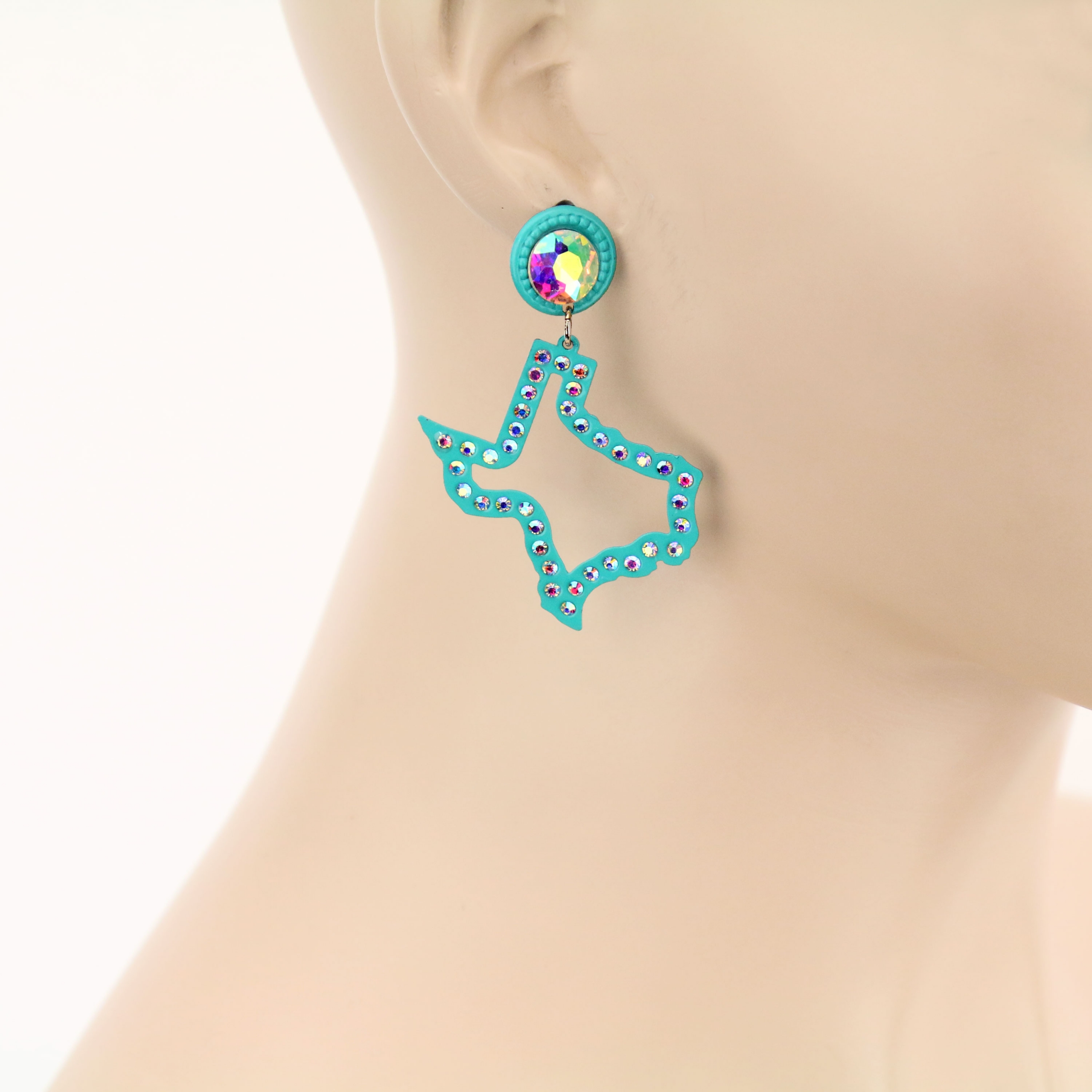 Texas Map Stud Earrings - Image 2