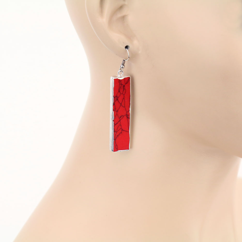 Stone Dangle Earrings - Image 2