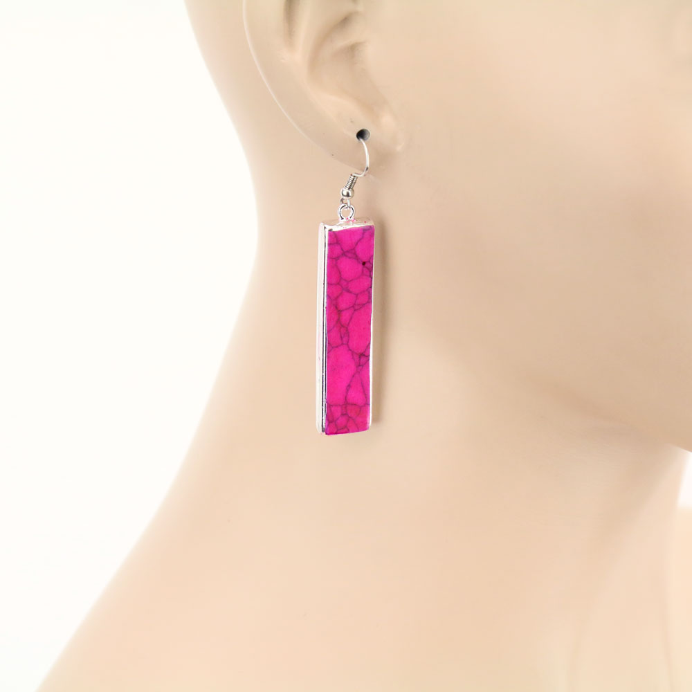 Stone Dangle Earrings - Image 2