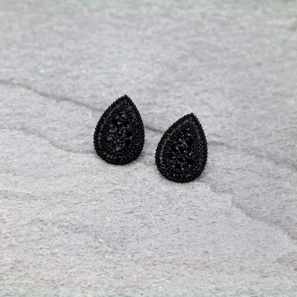 Teardrop Shape Stone Stud Earrings