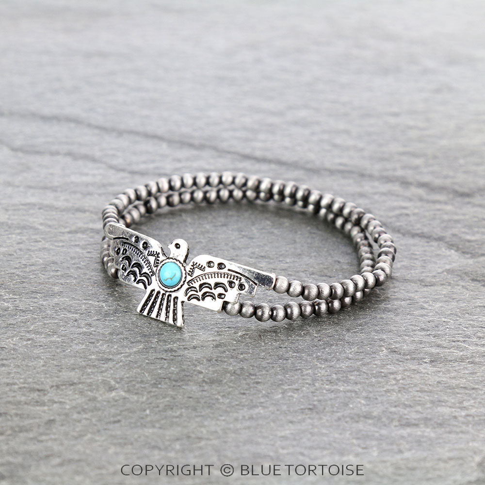 Western Thunderbird Stone Stretch Bracelet - Image 2