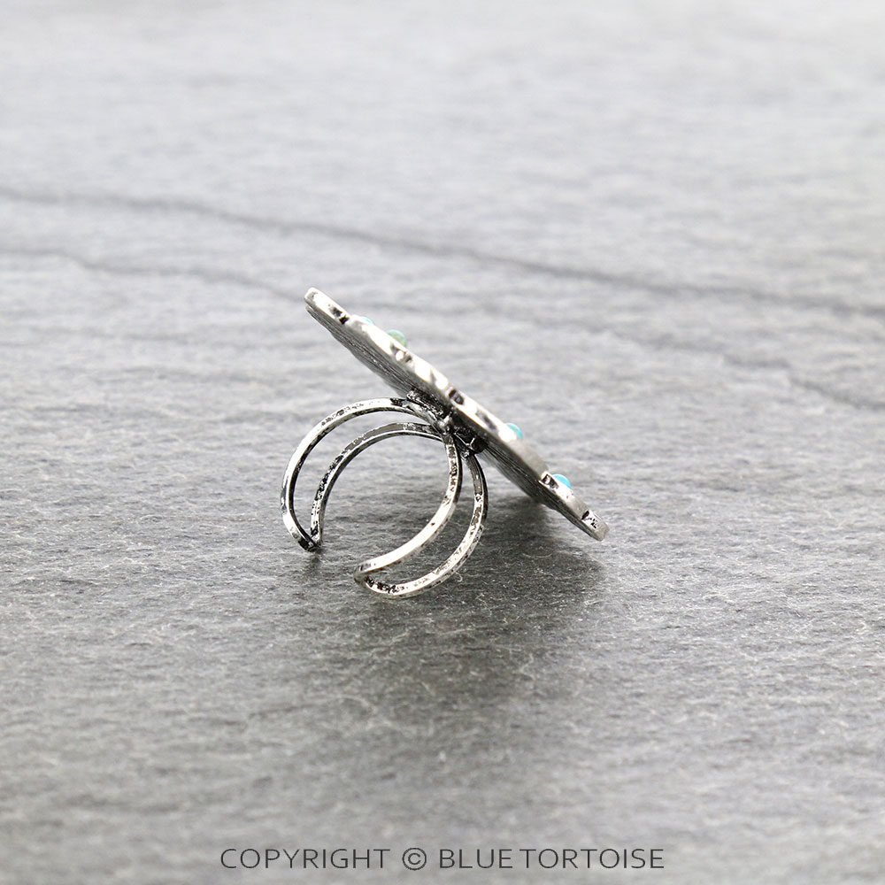 Western Metal Horse Cuff Ring - Image 3