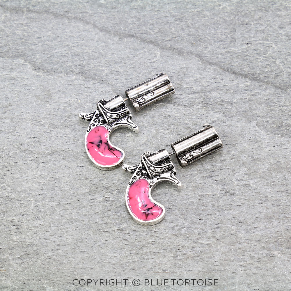 Western Revolver Stud Earrings