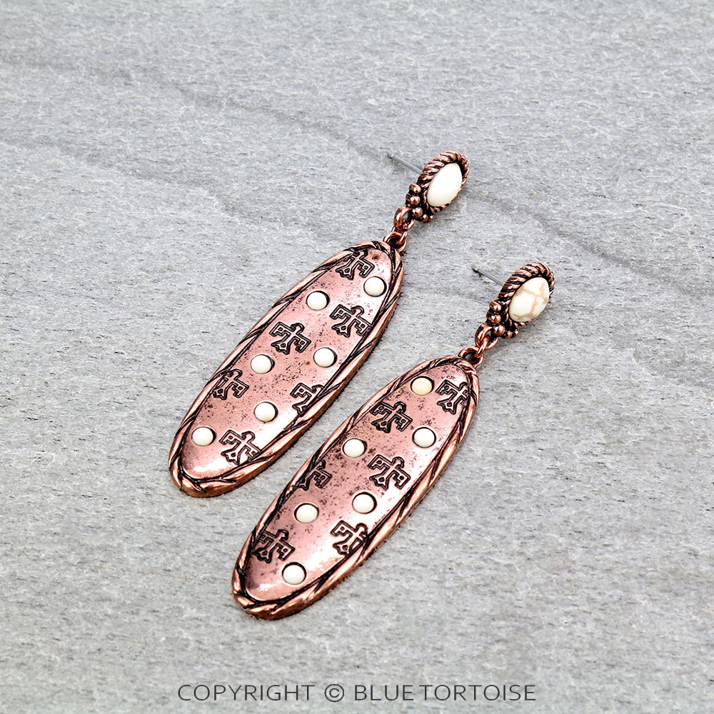 Western Twisted Texture Thunderbird Stud Earrings
