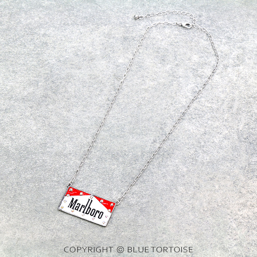 Epoxy Cigarette Logo Pendant Necklace