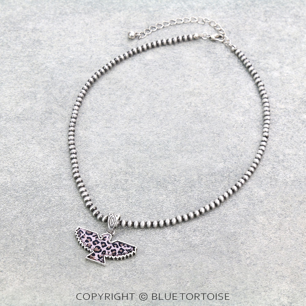 Western Thunderbird Flat Bubble Pendant Necklace